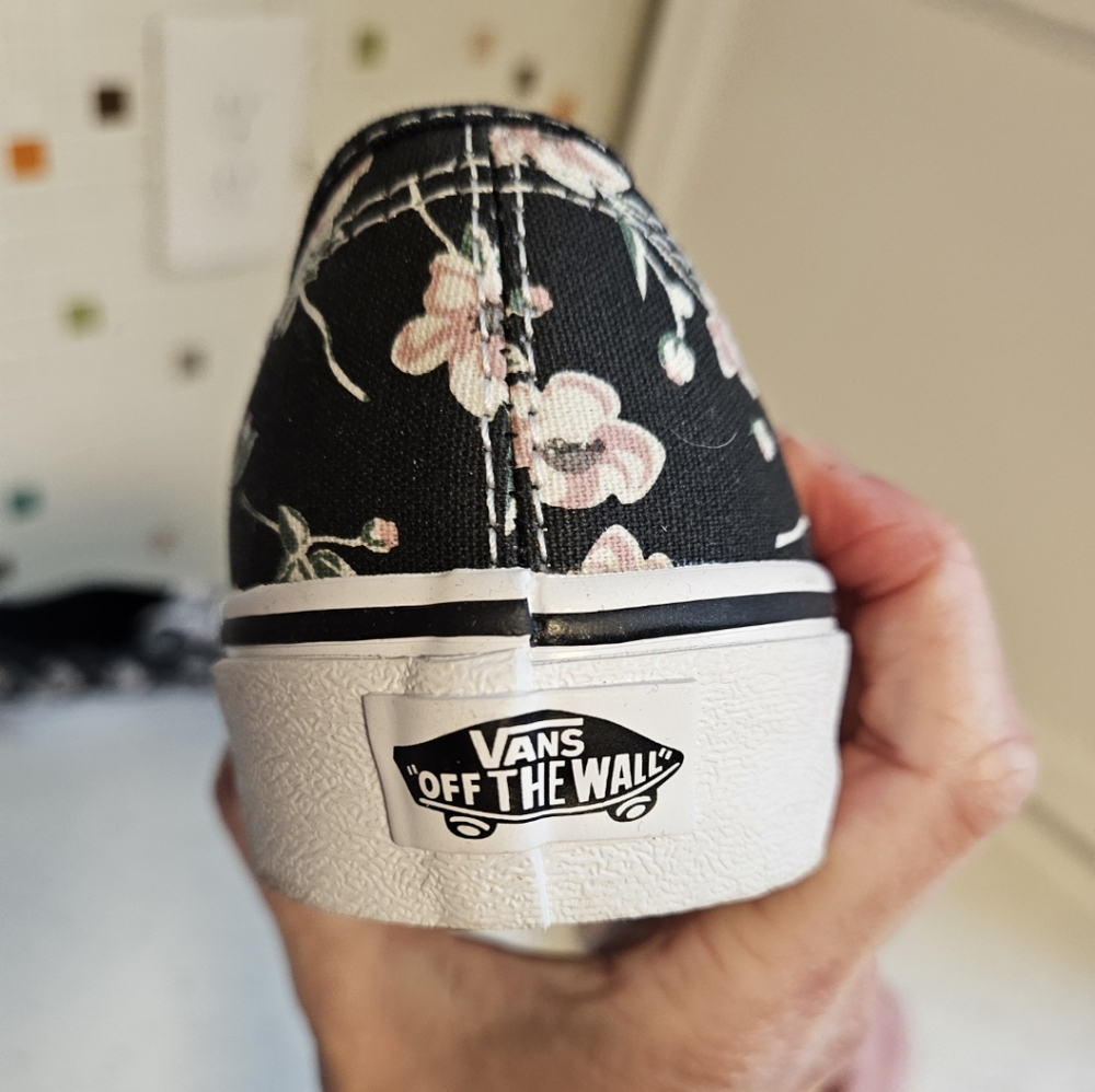 Vans floral lace up sneaker shoe women 8.5 mens 7 - Picture 5 of 10